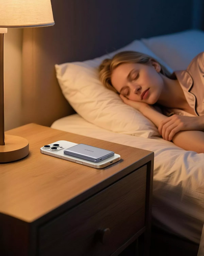 Bateria Externa Wireless Baseus PicoGo AM41, 10000mAh, 27W, PD + FQI, 1 x QI - 1 x USB-C, Cinza E0027200