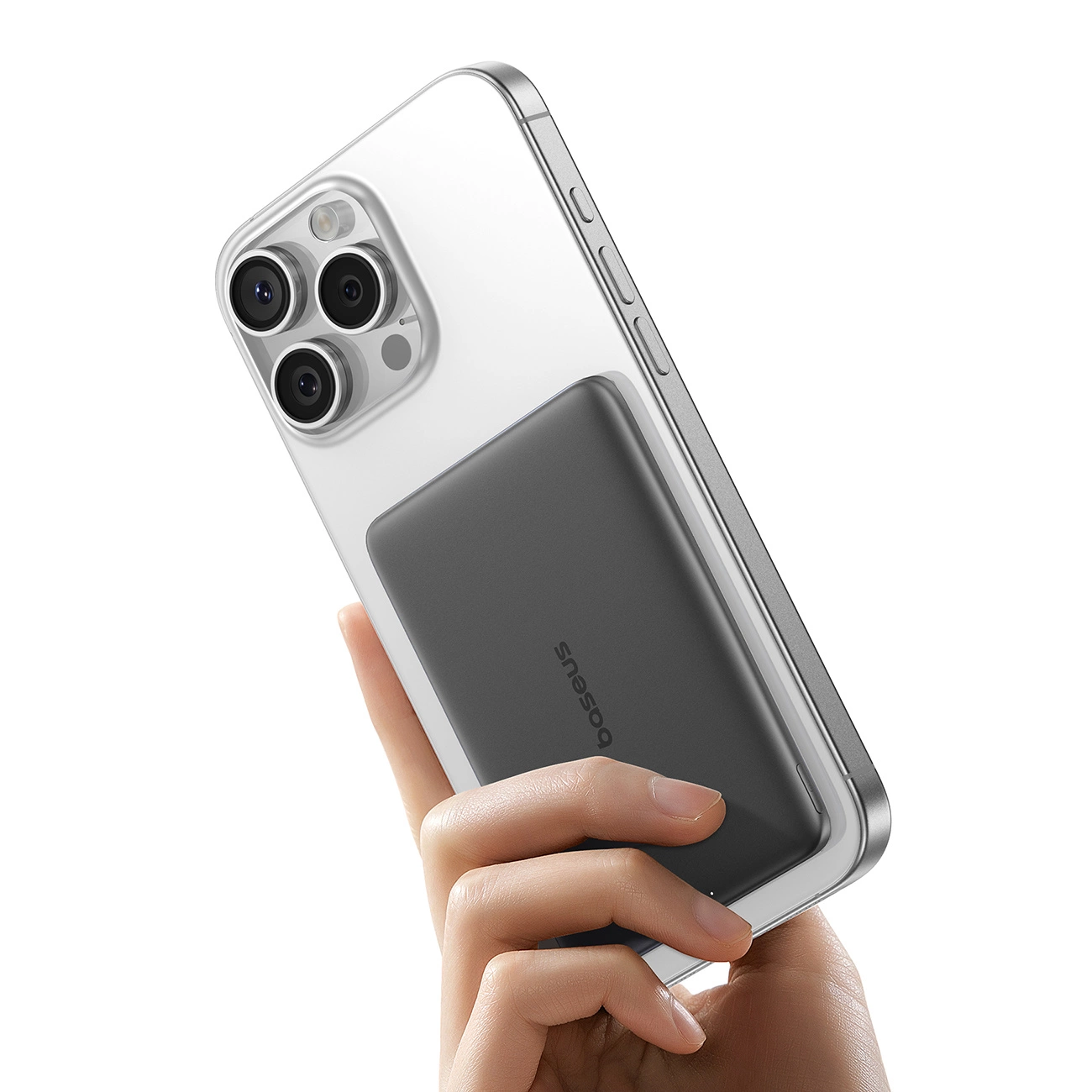 Bateria Externa Wireless Baseus PicoGo AM41, 5000mAh, 20W, PD + FQI, 1 x QI - 1 x USB-C, Preta