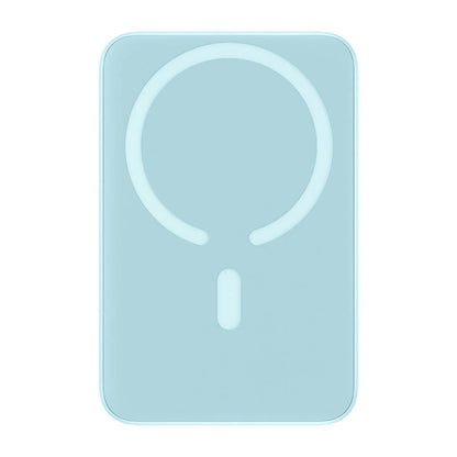 Bateria Externa Wireless Baseus Magnetic Mini, 10000mAh, 20W, PD + FQI, 1 x QI - 1 x USB-C, Azul PPCX110103