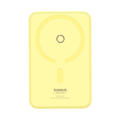 Bateria Externa Wireless Baseus MagPro PPCXZ05, 5000mAh, 20W, PD + FQI, 1 x QI - 1 x USB-C, Amarela P10064101Y23-00