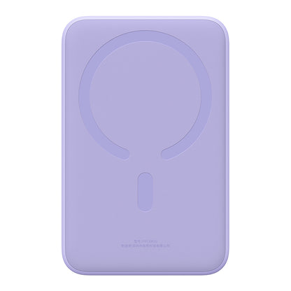 Baseus Magnetic Mini Wireless External Battery, 20000mAh, 20W, PD + FQI, 1 x QI - 1 x USB-C, Purple PPCX150005