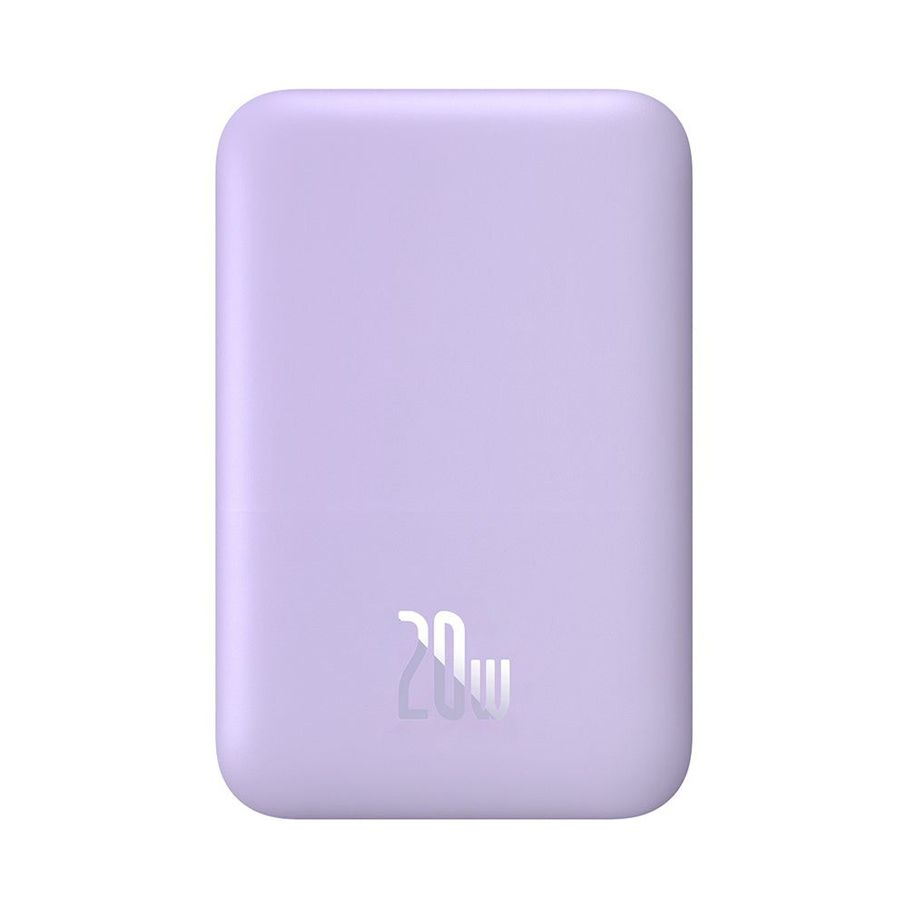 Bateria Externa Wireless Baseus Mini Air, 6000mAh, 20W, PD + FQI, 1 x QI - 1 x USB-C, Roxo P10059002513-00