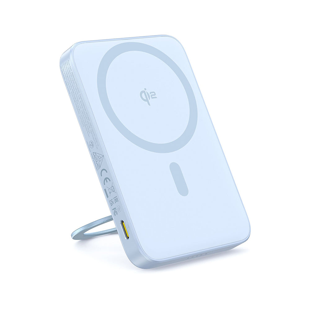 Bateria Externa Wireless Baseus PicoGo, 5000mAh, 20W, PD + FQI, 1 x QI - 1 x USB-C, Azul P10076800313-00
