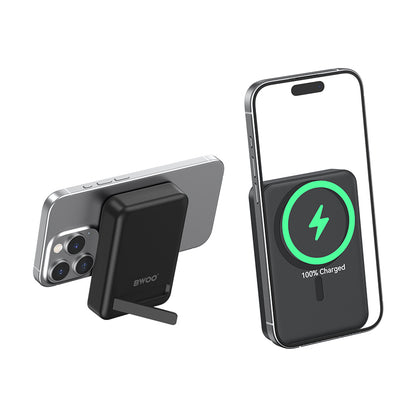Bateria Externa Wireless BWOO BO-P59, 10000mAh, 20W, PD + FQI, 1 x QI - 1 x USB-C, Preta