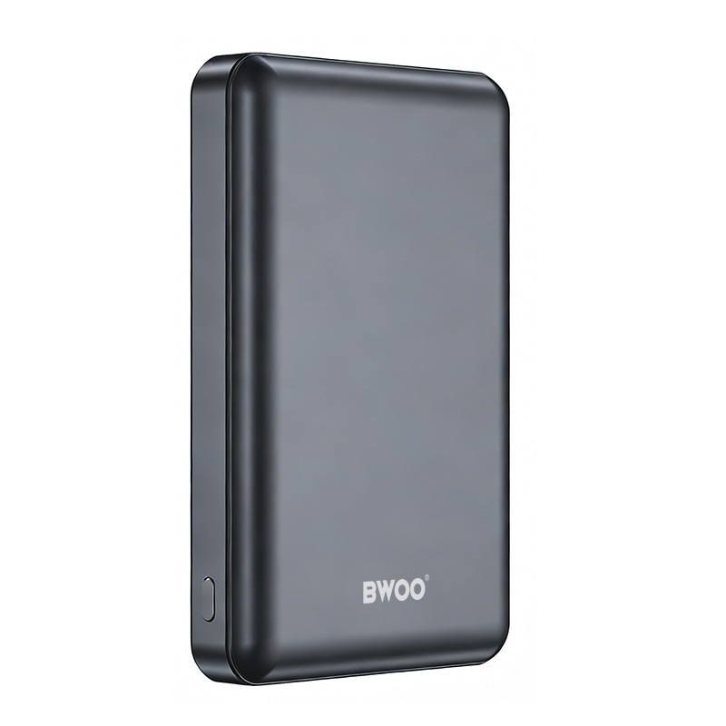 Bateria Externa Wireless BWOO BO-P82, 10000mAh, 22.5W, PD + FQI, 1 x QI - 1 x USB-C, Cinzento