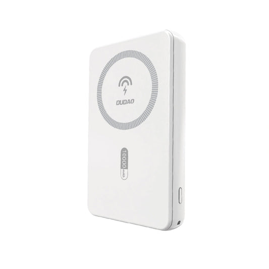 Bateria Externa Wireless Dudao K14S, 5000mAh, 20W, QC + PD + FQI, 1 x QI - 1 x USB-A - 1 x USB-C, Branco