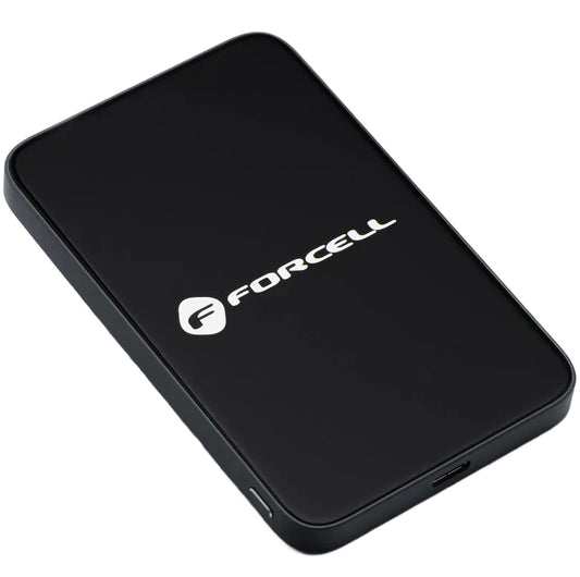 Bateria Externa Wireless Forcell F5K8, 5000mAh, 15W, PD + FQI, 1 x QI - 1 x USB-C, Preta