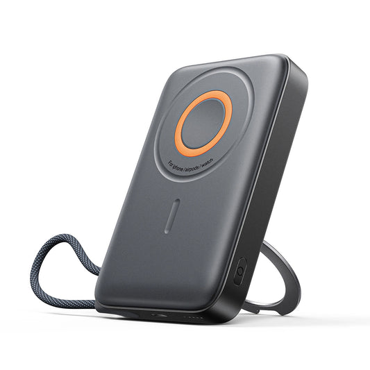 Bateria Externa Wireless Joyroom JR-PBM02, 10000mAh, 22.5W, PD + FQI, 1 x QI - 2 x USB-C, Preta