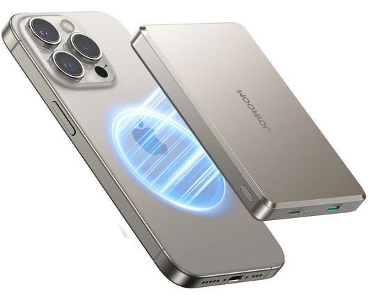 Bateria Externa Wireless Joyroom JR-PBM08 Pro, 10000mAh, 22.5W, PD + FQI, 1 x QI - 2 x USB-C, Bege