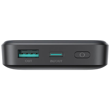 Bateria Externa Wireless Joyroom JR-W020, 10000mAh, 20W, QC + PD + FQI, 1 x QI - 1 x USB-A - 1 x USB-C, Preta
