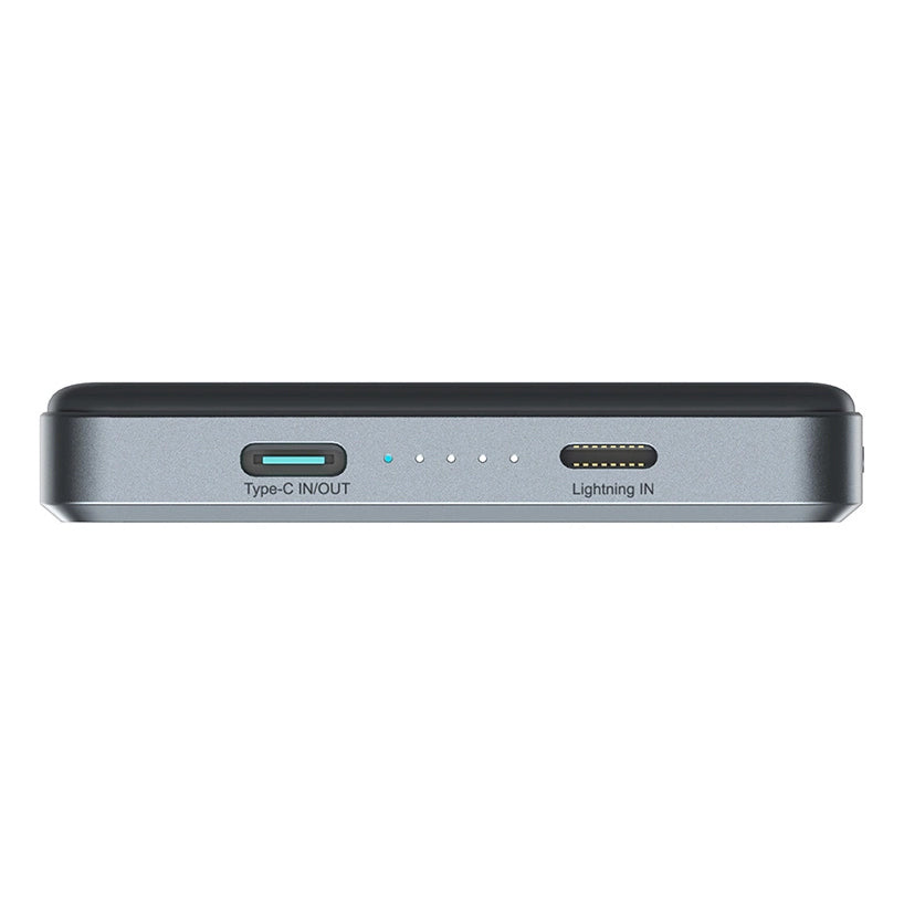 Bateria Externa Wireless Joyroom JR-PBM08 Pro, 10000mAh, 20W, PD + FQI, 1 x QI - 1 x USB-C, Cinzento