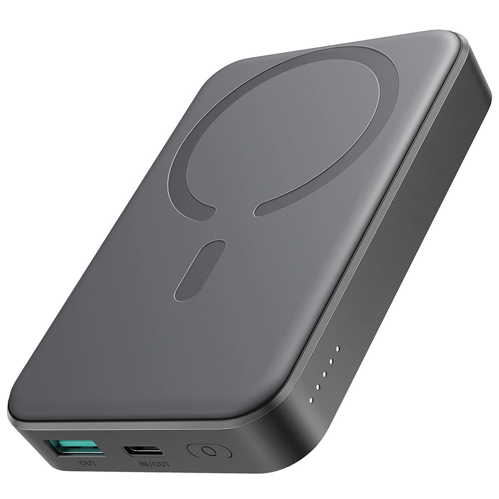 Bateria Externa Wireless Joyroom JR-W020, 10000mAh, 20W, QC + PD + FQI, 1 x QI - 1 x USB-A - 1 x USB-C, Preta