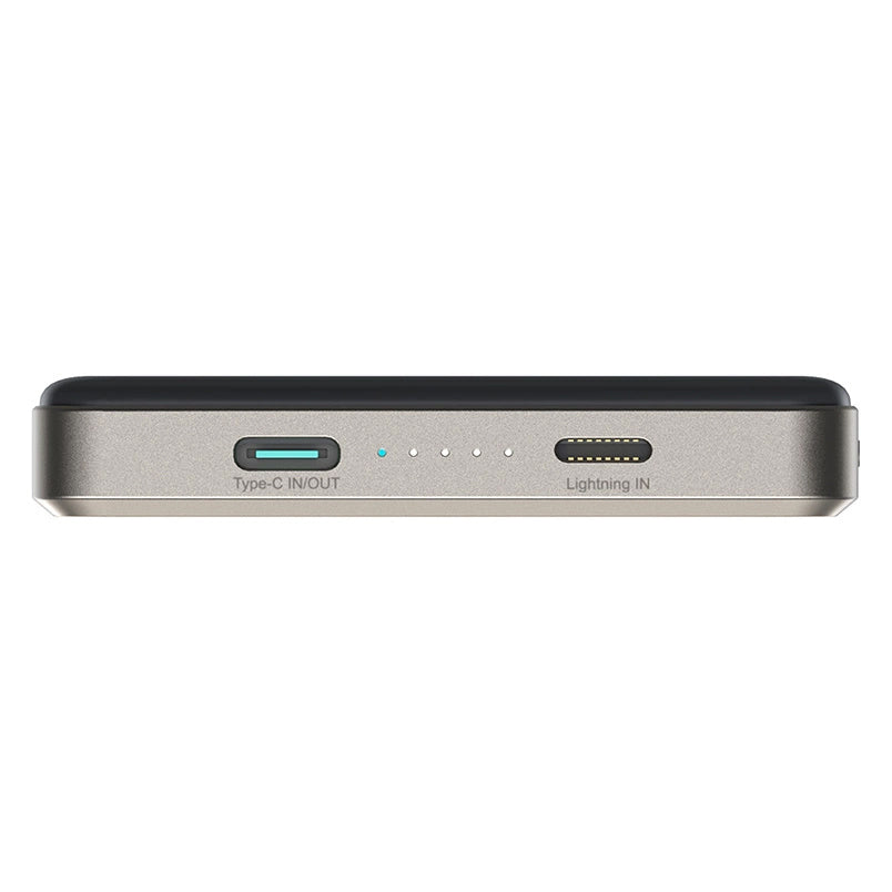 Bateria Externa Wireless Joyroom JR-PBM08 Pro, 10000mAh, 20W, PD + FQI, 1 x QI - 1 x USB-C, Bege