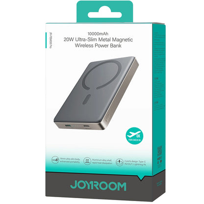 Bateria Externa Wireless Joyroom JR-PBM08 Pro, 10000mAh, 20W, PD + FQI, 1 x QI - 1 x USB-C, Bege