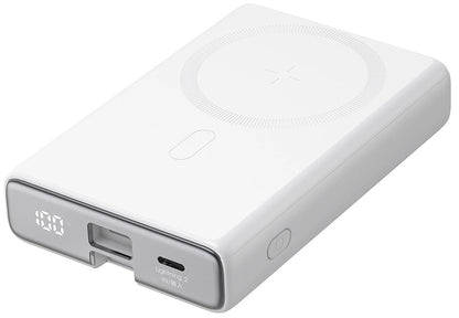 Bateria Externa Wireless Joyroom JR-PBM01, 10000mAh, 20W, QC + PD + FQI, 1 x Lightning - 1 x QI - 1 x USB-C, Branca