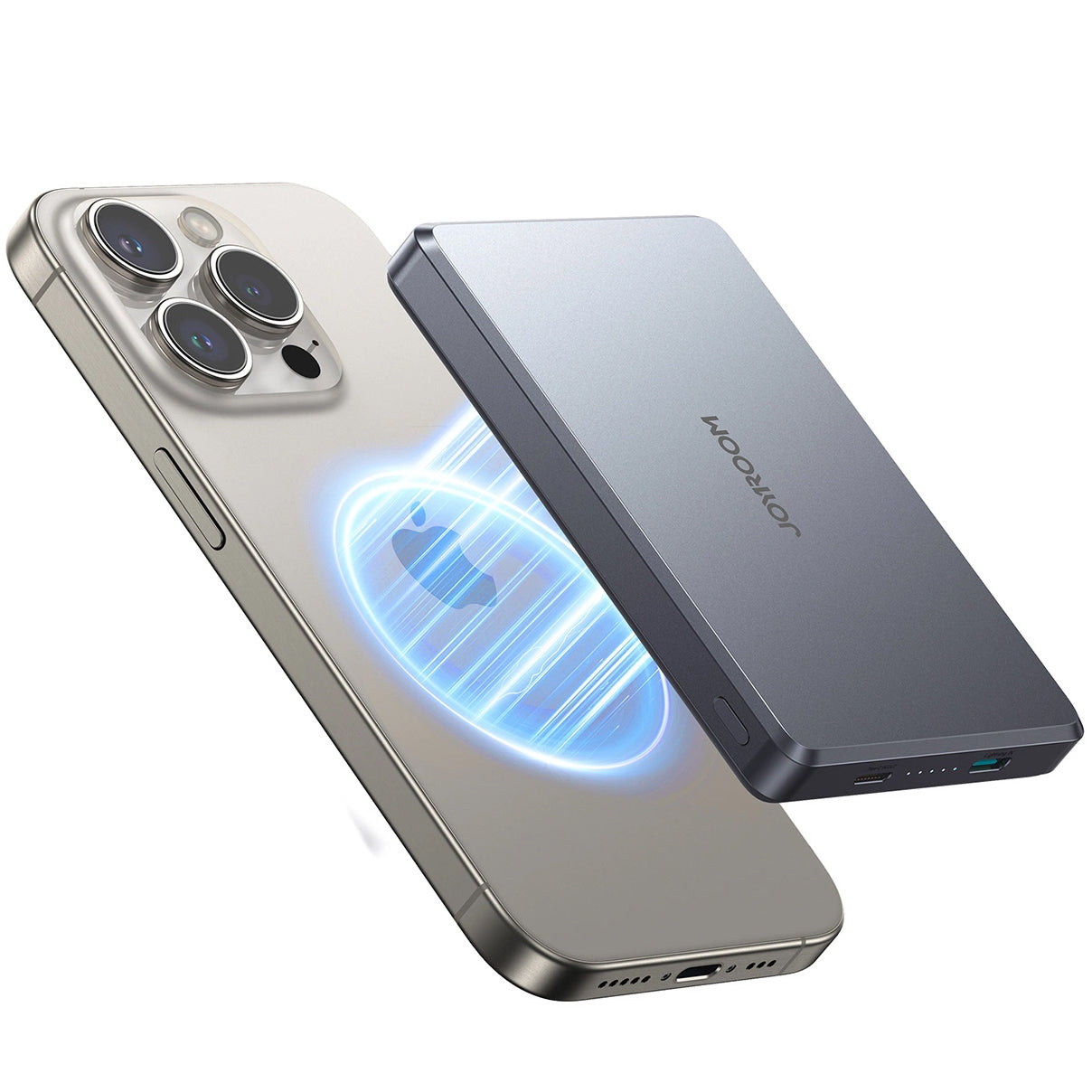 Bateria Externa Wireless Joyroom JR-PBM08 Pro, 10000mAh, 20W, PD + FQI, 1 x QI - 1 x USB-C, Cinzento