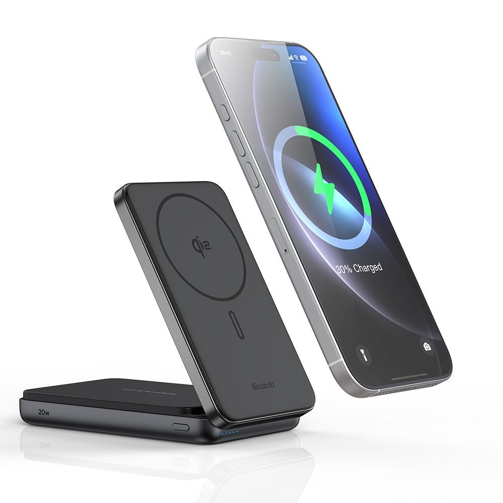 Bateria Externa Wireless McDodo MC-6310 2in1, 10000mAh, 20W, PD + FQI, 1 x USB-C, Preto