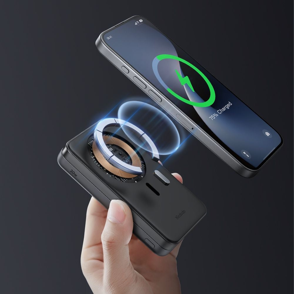 Bateria Externa Wireless McDodo MC-6310 2in1, 10000mAh, 20W, PD + FQI, 1 x USB-C, Preto