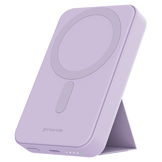 Bateria Externa Wireless Proove Hyperion, 10000mAh, 20W, PD + FQI, 1 x QI - 1 x USB-C, Roxo
