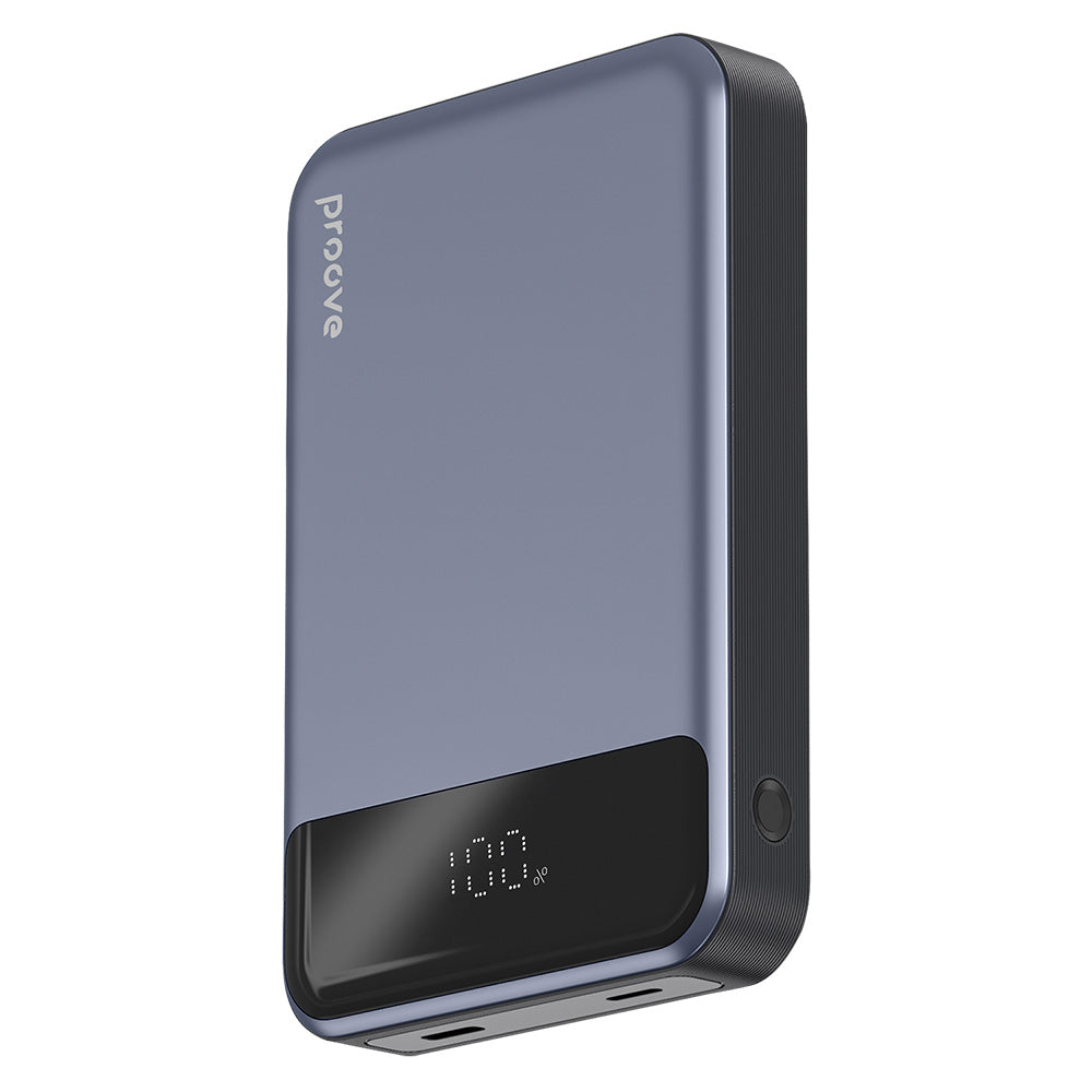 Bateria Externa Wireless Proove Hoodman, 10000mAh, 20W, PD + FQI, 1 x QI - 1 x USB-C, Cinzento PBH120010003