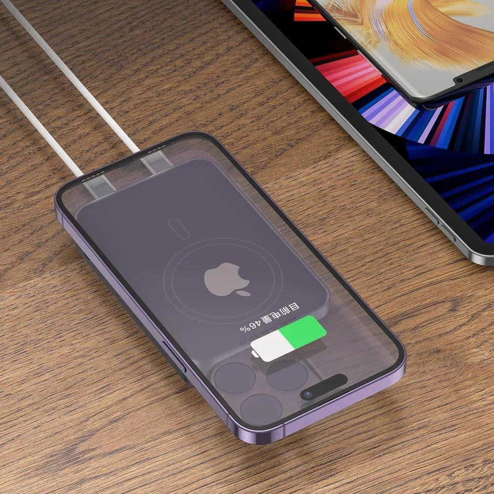 Bateria Externa Wireless Proove Hoodman, 10000mAh, 20W, PD + FQI, 1 x QI - 1 x USB-C, Cinzento PBH120010003