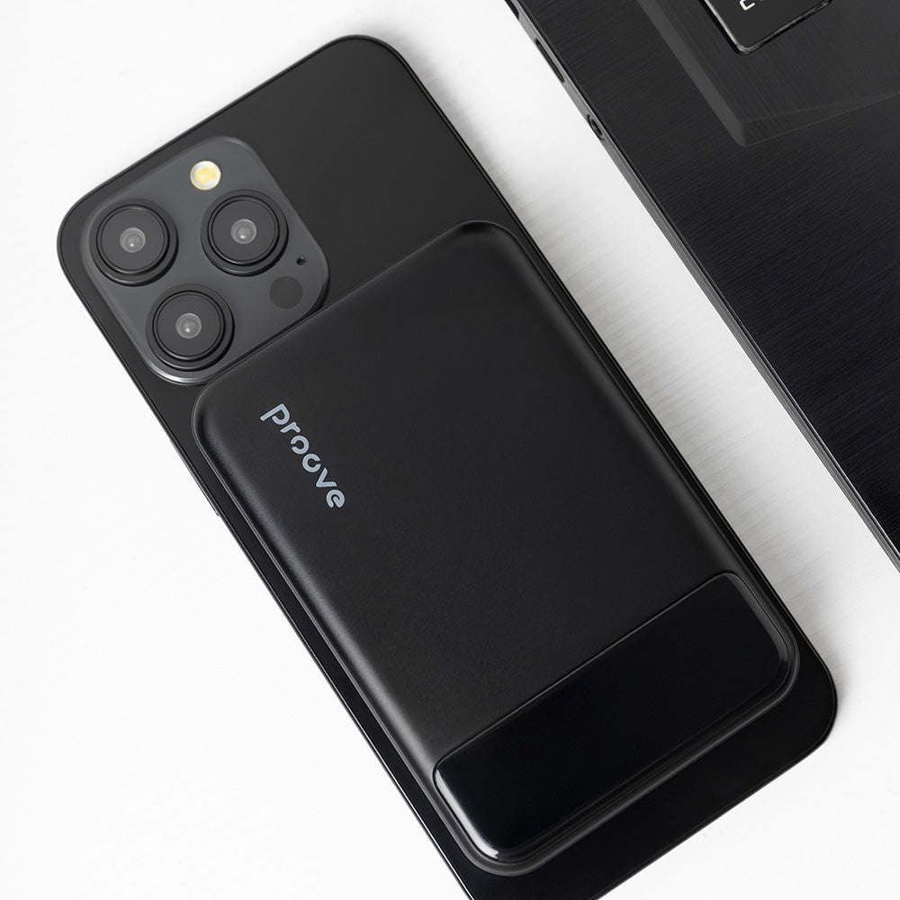 Proove Hoodman Wireless External Battery, 10000mAh, 20W, PD + FQI, 1 x QI - 1 x USB-C, Black PBH120010001