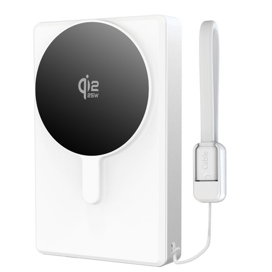 Bateria Externa Wireless Tech-Protect PB40 LifeMag, 10000mAh, 25W, PD + FQI, 1 x QI - 1 x USB-C, Prateada