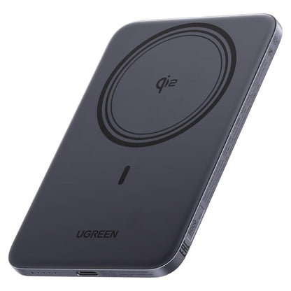 Bateria Externa Wireless UGREEN PB580 (75984B), 5000mAh, 15W, PD + FQI, 1 x QI - 1 x USB-C, Cinzento