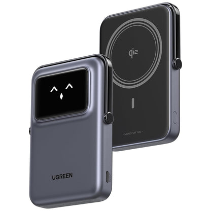 Bateria Externa Wireless UGREEN PB764 Uno, 10000mAh, 20W, PD + FQI, 1 x QI - 1 x USB-C, Cinzento