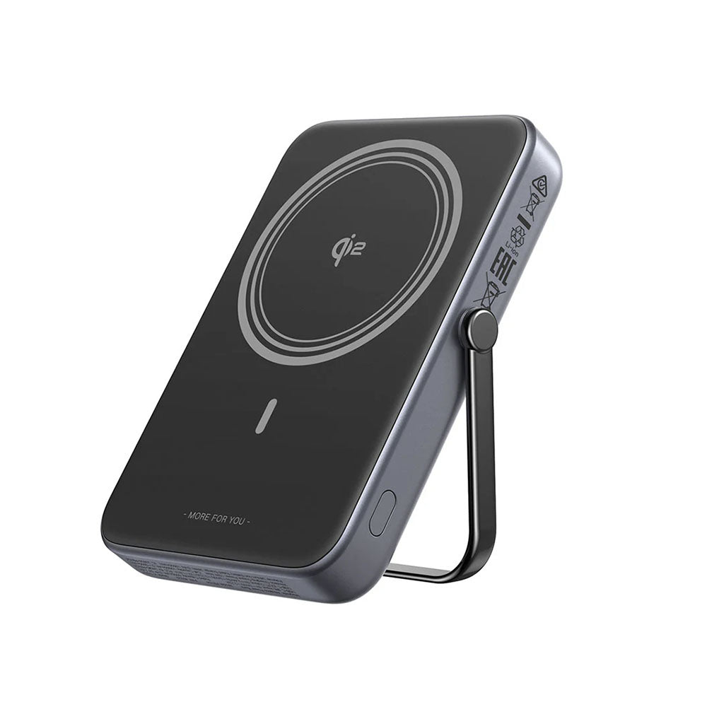 Bateria Externa Wireless UGREEN PB764 Uno, 10000mAh, 20W, PD + FQI, 1 x QI - 1 x USB-C, Cinzento
