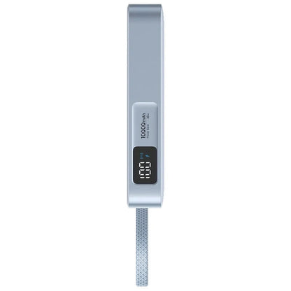 Bateria Externa Wireless UGREEN MagFlow PB773 (65958B), 10000mAh, 25W, PD + FQI, 1 x QI - 2 x USB-C, Azul