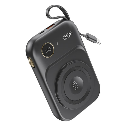 Bateria Externa Wireless XO Design PR270, 10000mAh, 22.5W, QC + PD + QI, 1 x QI - 1 x USB-A - 1 x USB-C, Preta