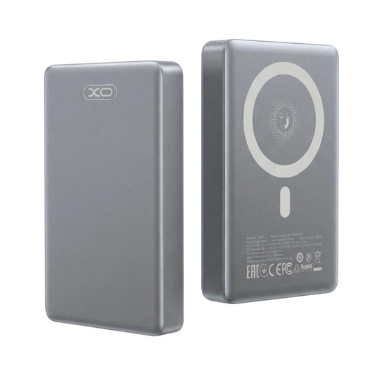 Bateria Externa Wireless XO Design PR294, 10000mAh, 20W, PD + FQI, 1 x QI - 1 x USB-C, Cinzento