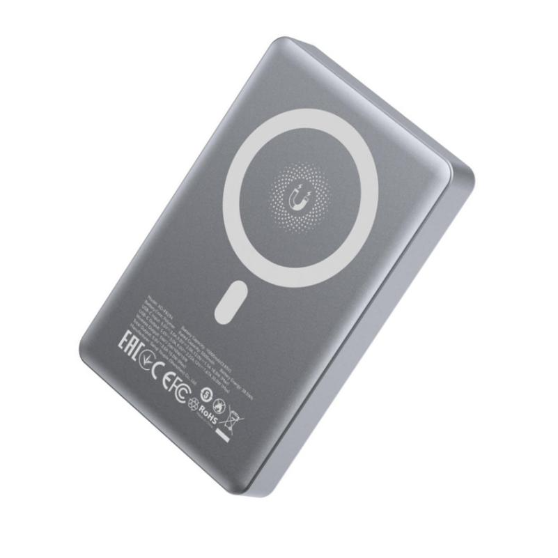 Bateria Externa Wireless XO Design PR294, 10000mAh, 20W, PD + FQI, 1 x QI - 1 x USB-C, Cinzento