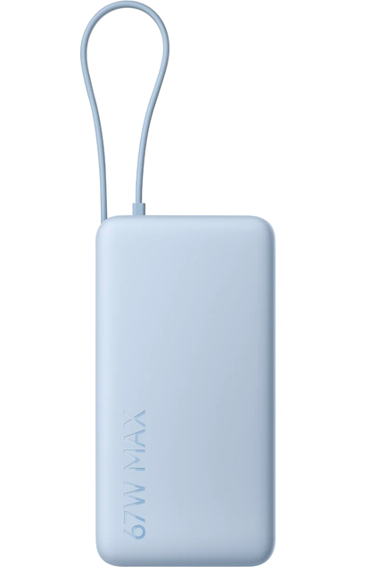 Bateria Externa Xiaomi, 20000mAh, 67W, QC + PD, 1 x USB-A - 2 x USB-C, Azul BHR08O8GL
