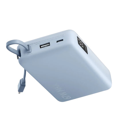 Bateria Externa Xiaomi, 20000mAh, 67W, QC + PD, 1 x USB-A - 2 x USB-C, Azul BHR08O8GL