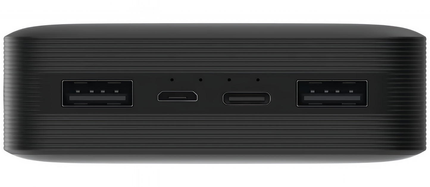 Bateria Externa Xiaomi, 20000mAh, 18W, QC, 2 x USB-A, Preta PB200LZM