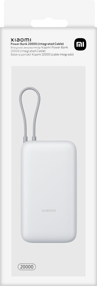 Bateria Externa Xiaomi, 20000mAh, 22.5W, QC + PD, 1 x USB-A - 2 x USB-C, Prateada BHR9738GL