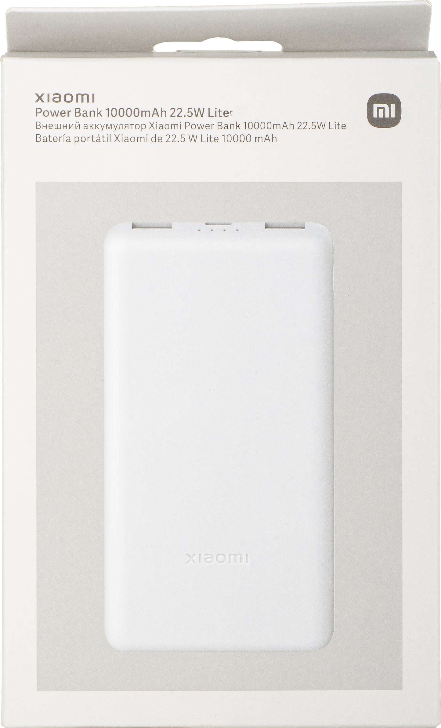 Bateria Externa Xiaomi Lite, 10000mAh, 22.5W, QC + PD, 1 x USB-C - 2 x USB-A, Branca BHR9350GL