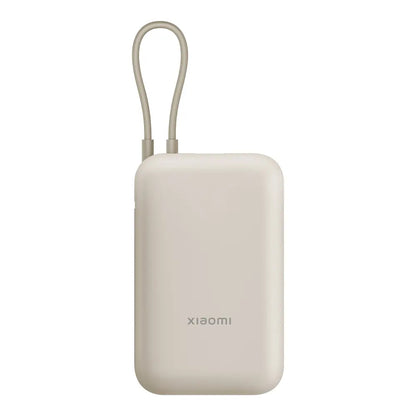 Bateria Externa Xiaomi Pocket, 10000mAh, 22.5W, QC + PD, 1 x USB-A - 2 x USB-C, Bege BHR9072GL