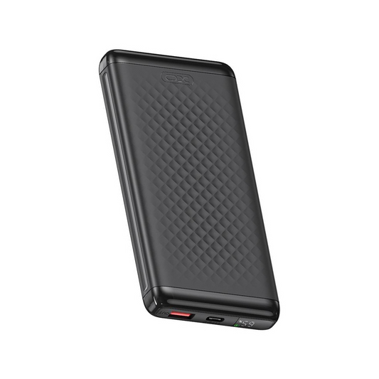 Bateria Externa XO Design PB308, 10000mAh, 22.5W, QC + PD, 1 x USB-A - 1 x USB-C, Preta