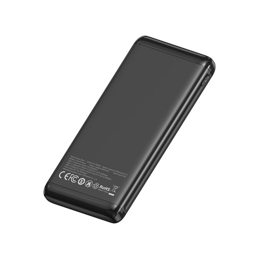 Bateria Externa XO Design PB308, 10000mAh, 22.5W, QC + PD, 1 x USB-A - 1 x USB-C, Preta