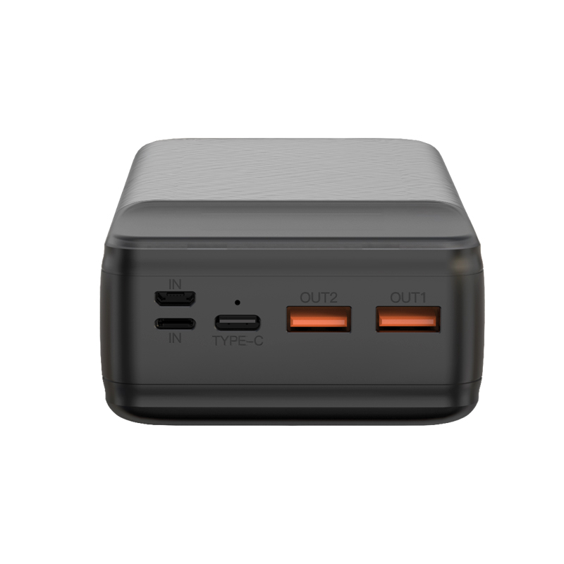 Bateria Externa XO Design PR201, 30000mAh, 65W, QC + PD, 1 x USB-C - 2 x USB-A, Preta