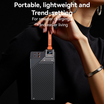 Bateria Externa Yesido YP62, 30000mAh, 22.5W, QC + PD, 2 x USB-A - 2 x USB-C, Preta
