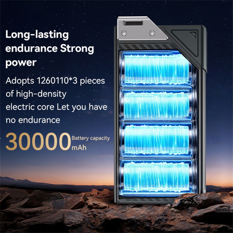 Bateria Externa Yesido YP62, 30000mAh, 22.5W, QC + PD, 2 x USB-A - 2 x USB-C, Preta