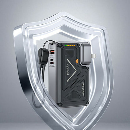 Bateria Externa Yesido YP89, 10000mAh, 22.5W, QC + PD + FQI, 1 x Lightning - 1 x QI - 1 x USB-A - 1 x USB-C, Cinzento