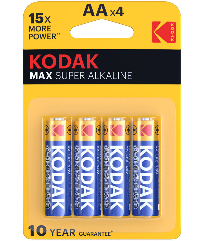 Bateria Kodak Max Alcalina, AA / LR6, Conjunto de 4 unidades EKSTD30952867P4