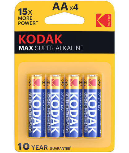 Bateria Kodak Max Alcalina, AA / LR6, Conjunto de 4 unidades EKSTD30952867P4