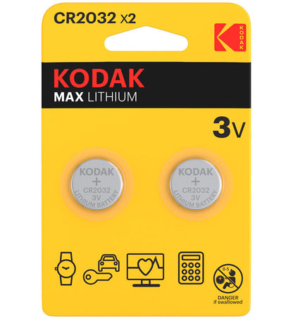 Bateria Kodak Max Lithium, CR2032, Conjunto de 2 unidades