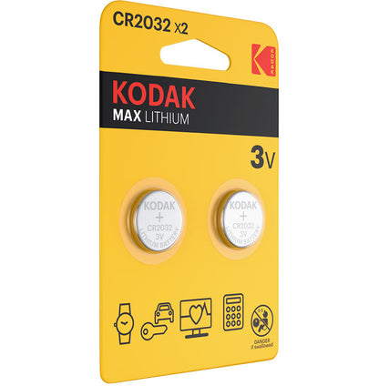 Bateria Kodak Max Lithium, CR2032, Conjunto de 2 unidades